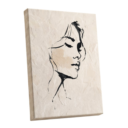 Black Ivory Minimal Abstract Man Face Line Art