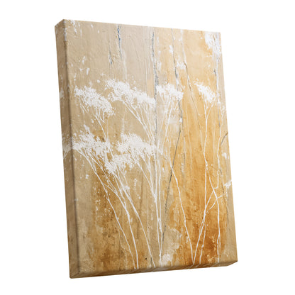 Warm Ochre Botanical Abstract Wall Art