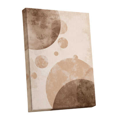 Neutral Brown Geometric Circles Abstract Wall Art