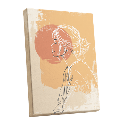Sunlit Profile Line Art