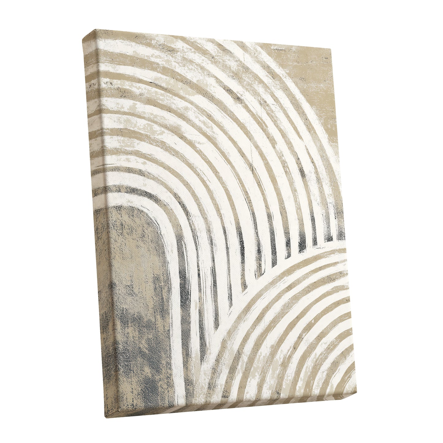 Neutral Beige Layered Rainbow Wall Art