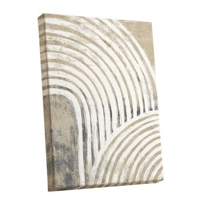 Neutral Beige Layered Rainbow Wall Art
