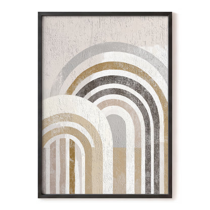 Neutral Textured Rainbow Arch Wall Art