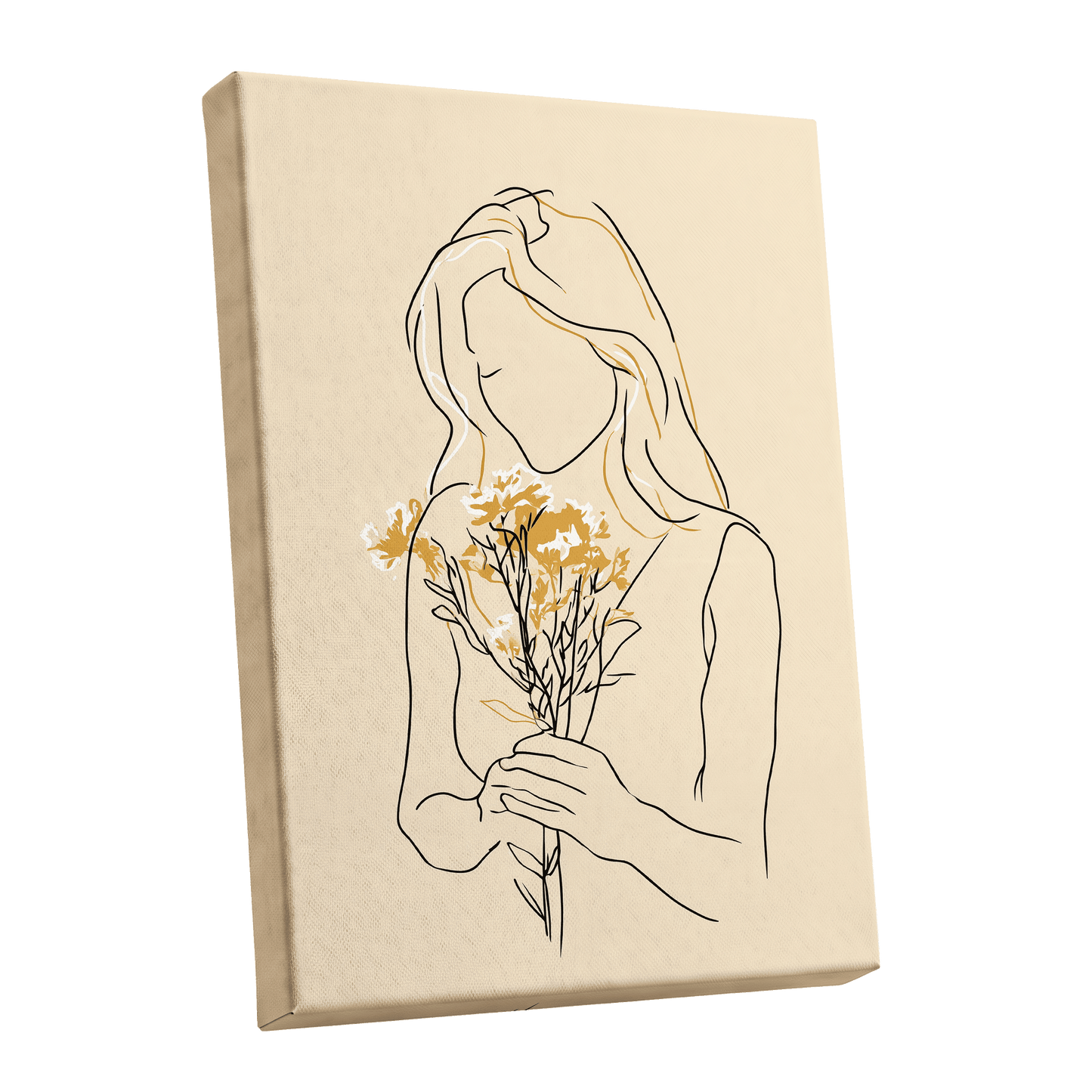 Golden Floral Silhouette