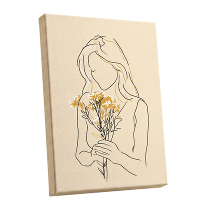 Golden Floral Silhouette