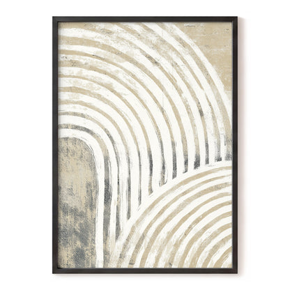 Neutral Beige Layered Rainbow Wall Art