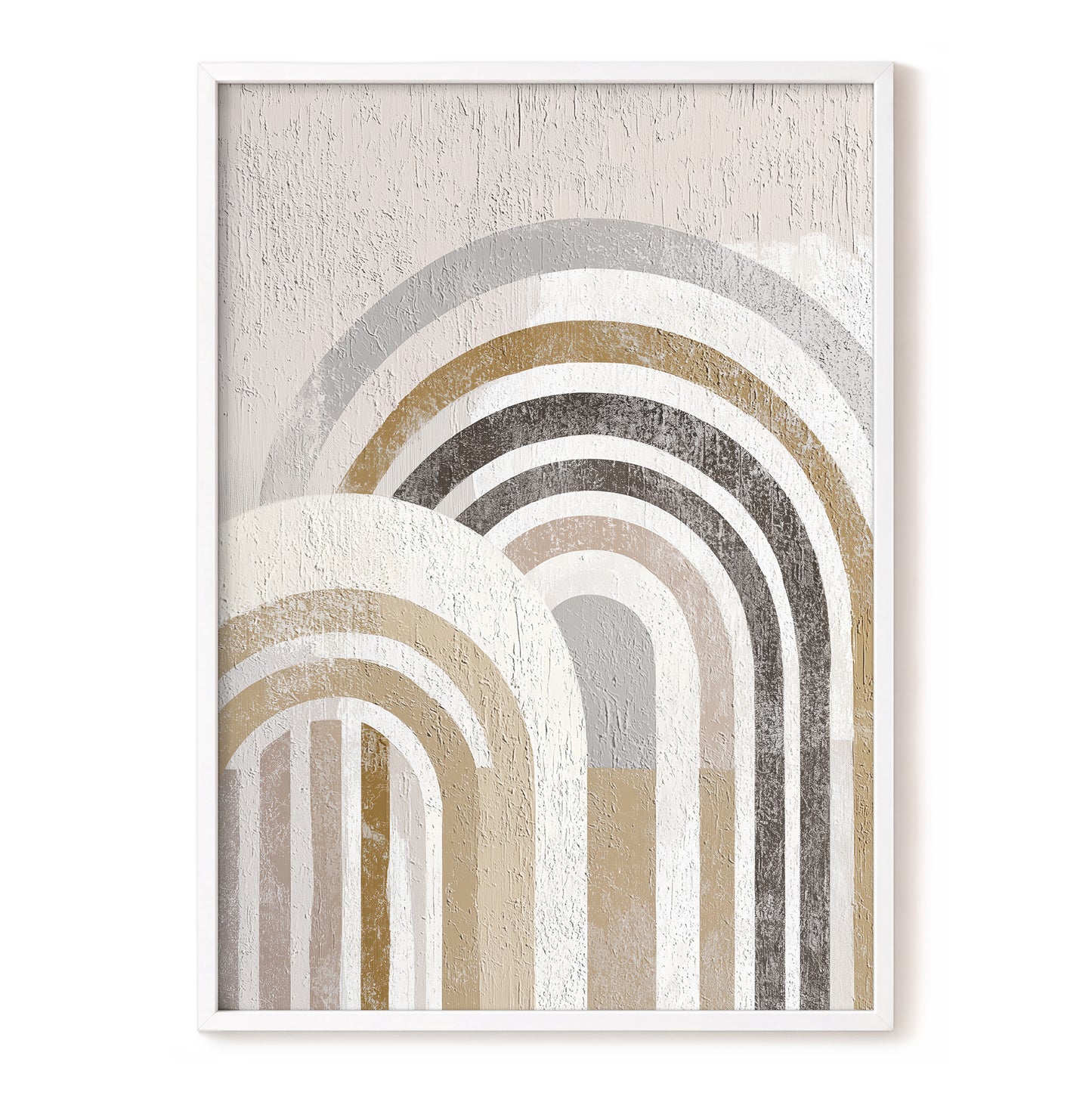 Neutral Textured Rainbow Arch Wall Art