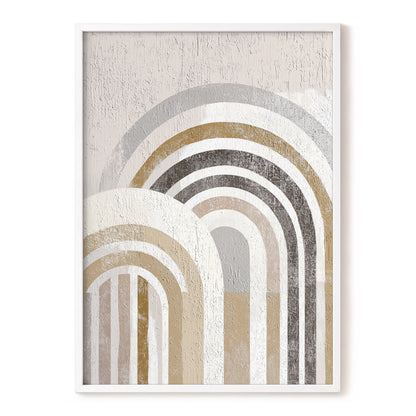 Neutral Textured Rainbow Arch Wall Art
