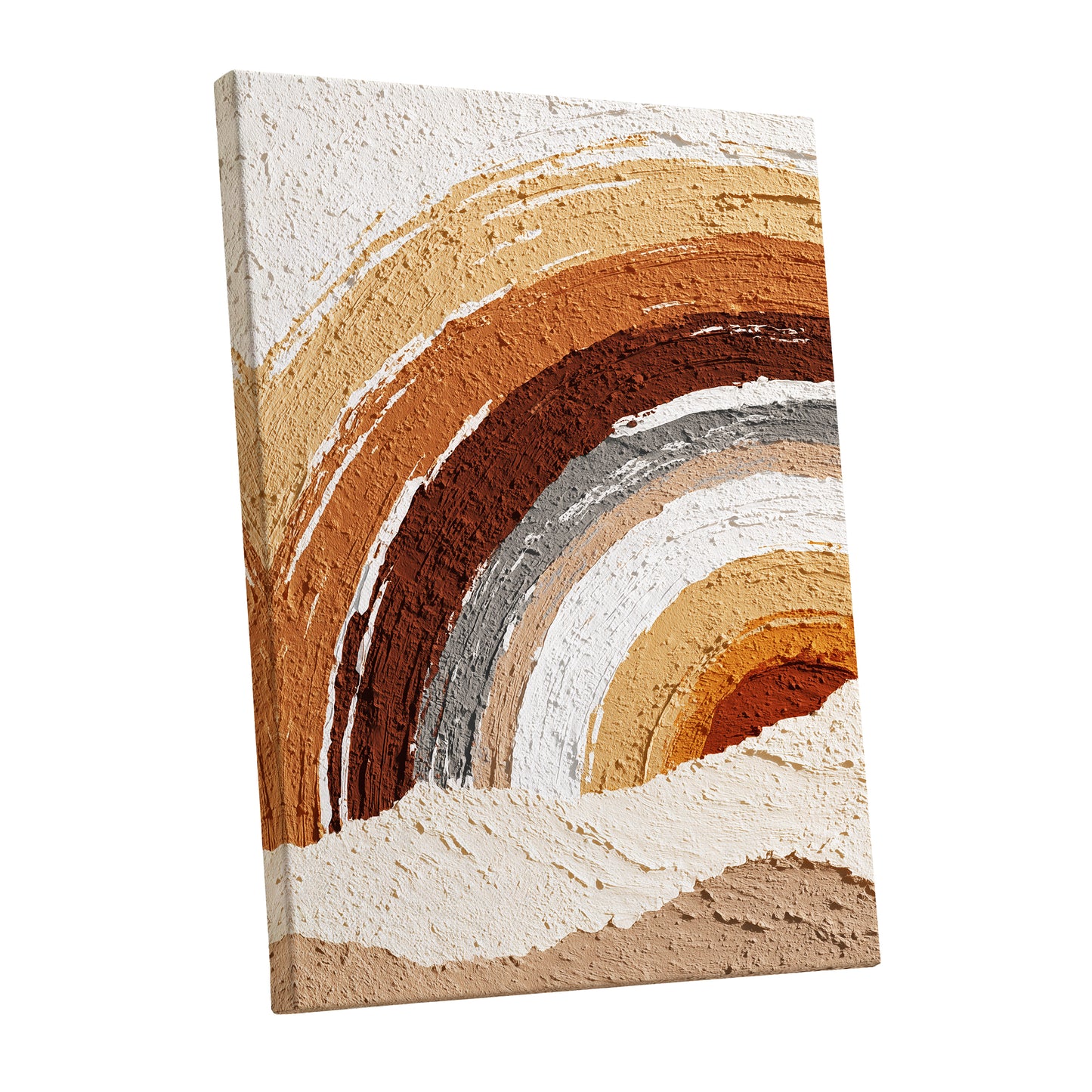 Terracotta Ochre Textured Rainbow Arch Wall Art