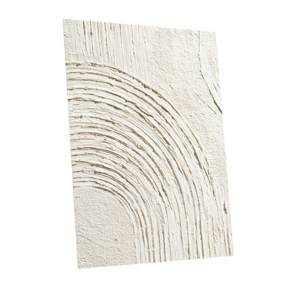 Ivory Beige Textured Single Arch Abstract Art