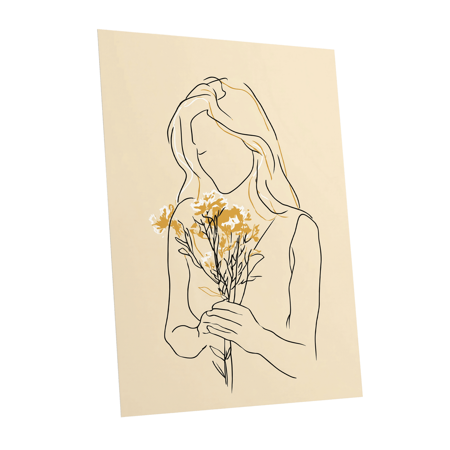 Golden Floral Silhouette