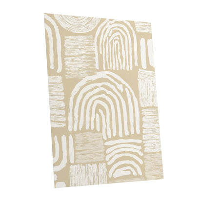 Neutral Beige Abstract Rainbow Wall Art