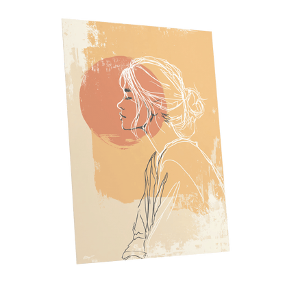 Sunlit Profile Line Art