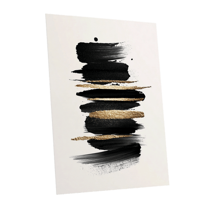 Black Gold Brushstrokes