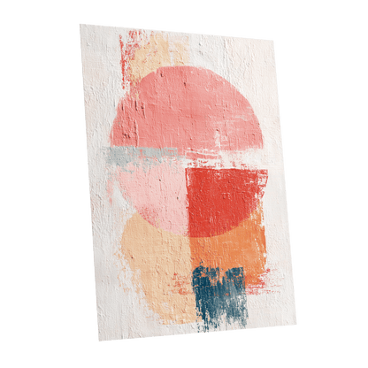 Coral Abstract Balance