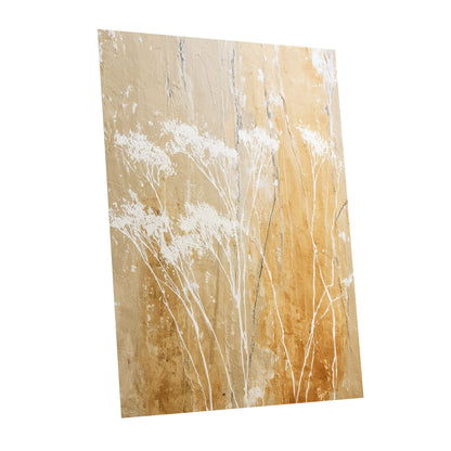 Warm Ochre Botanical Abstract Wall Art