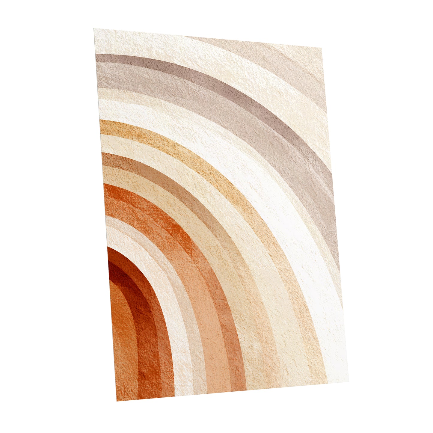 Terracotta Beige Minimal Rainbow Arch Wall Art