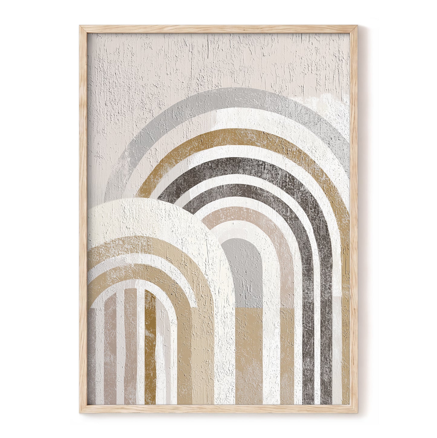 Neutral Textured Rainbow Arch Wall Art