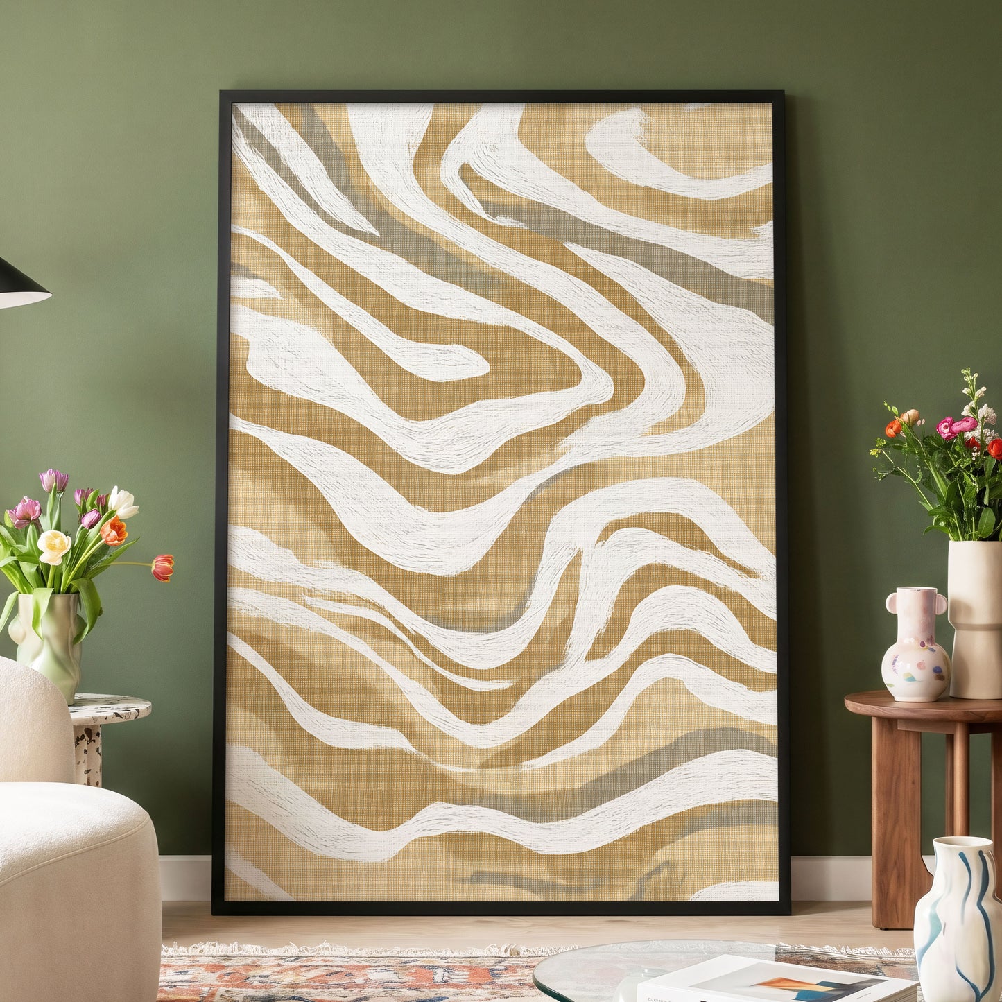 Ochre Flow Abstract