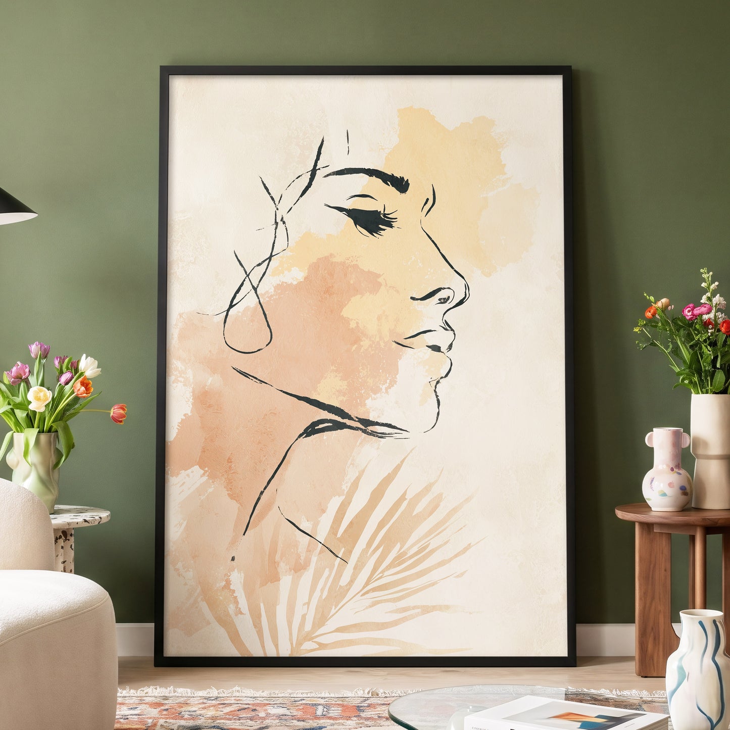 Pastel Feminine Line Art