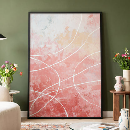 Blush Flow Line Abstract