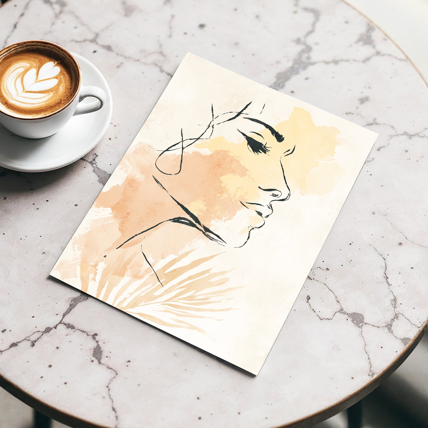 Pastel Feminine Line Art