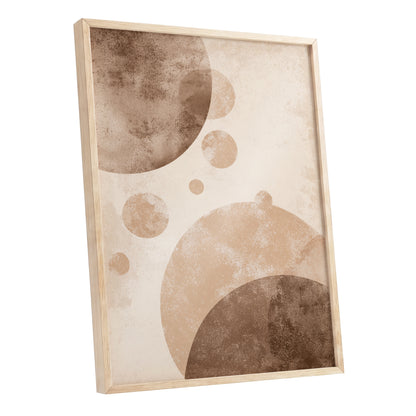 Neutral Brown Geometric Circles Abstract Wall Art