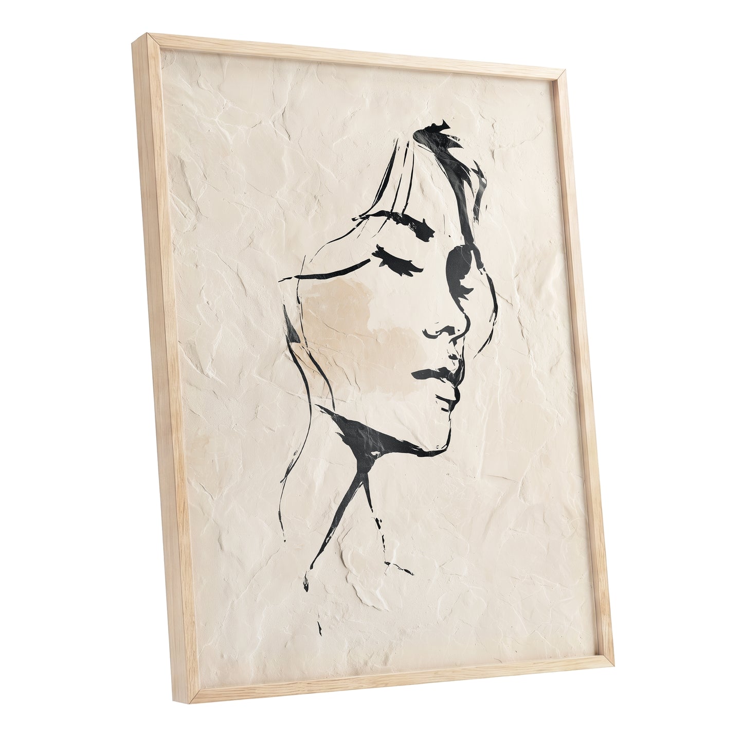 Black Ivory Minimal Abstract Man Face Line Art
