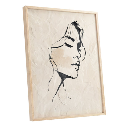 Black Ivory Minimal Abstract Man Face Line Art