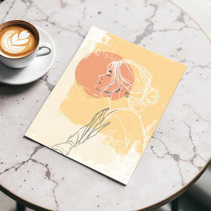 Sunlit Profile Line Art