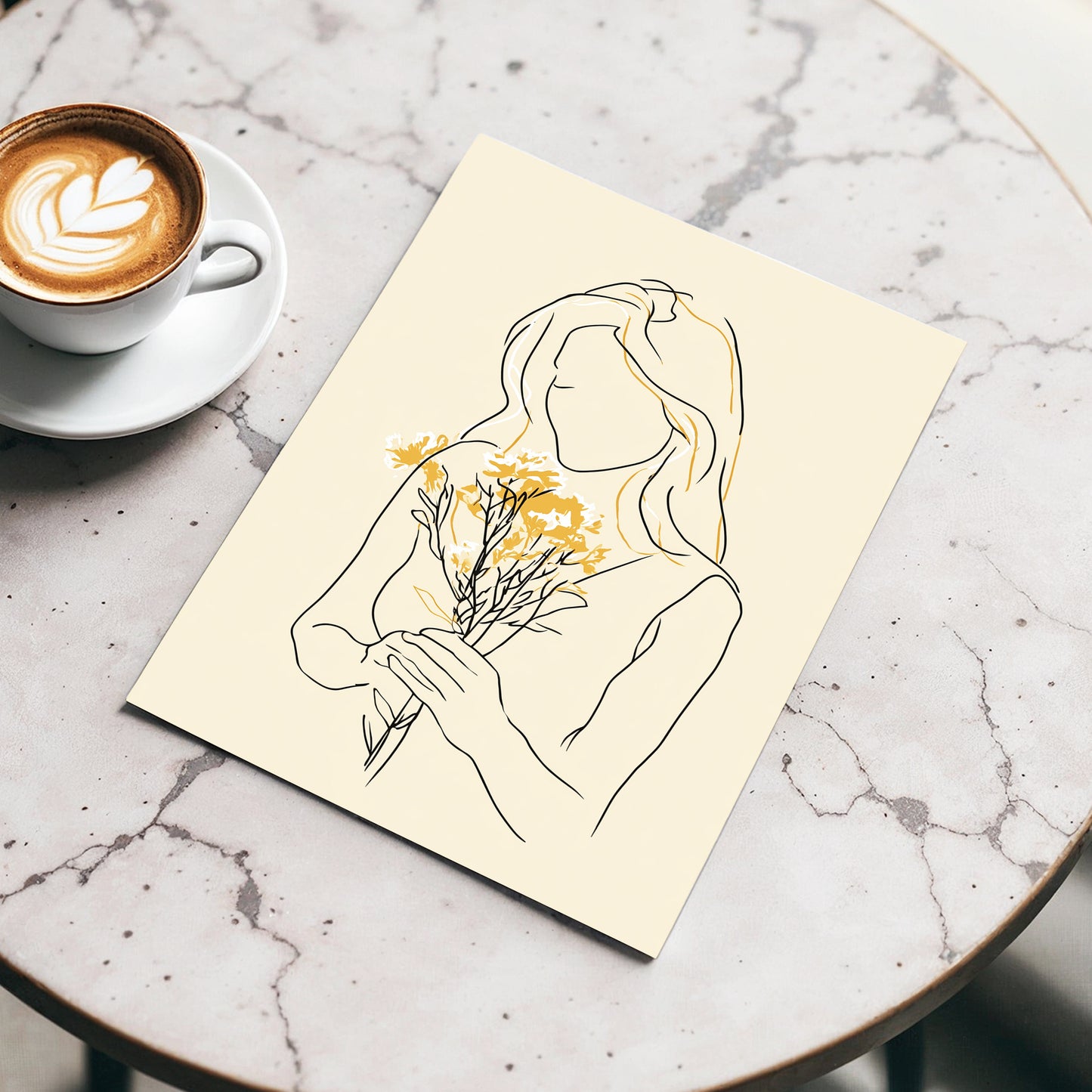 Golden Floral Silhouette