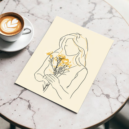 Golden Floral Silhouette