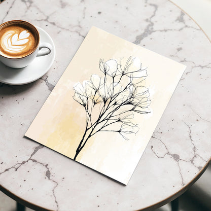 Neutral Floral Line Art