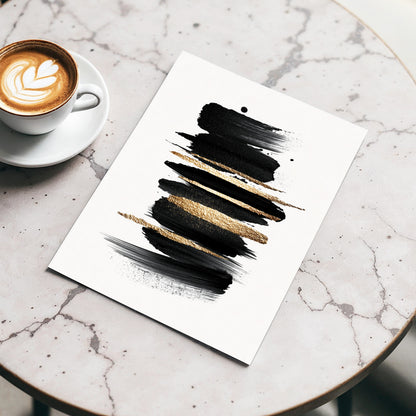 Black Gold Brushstrokes