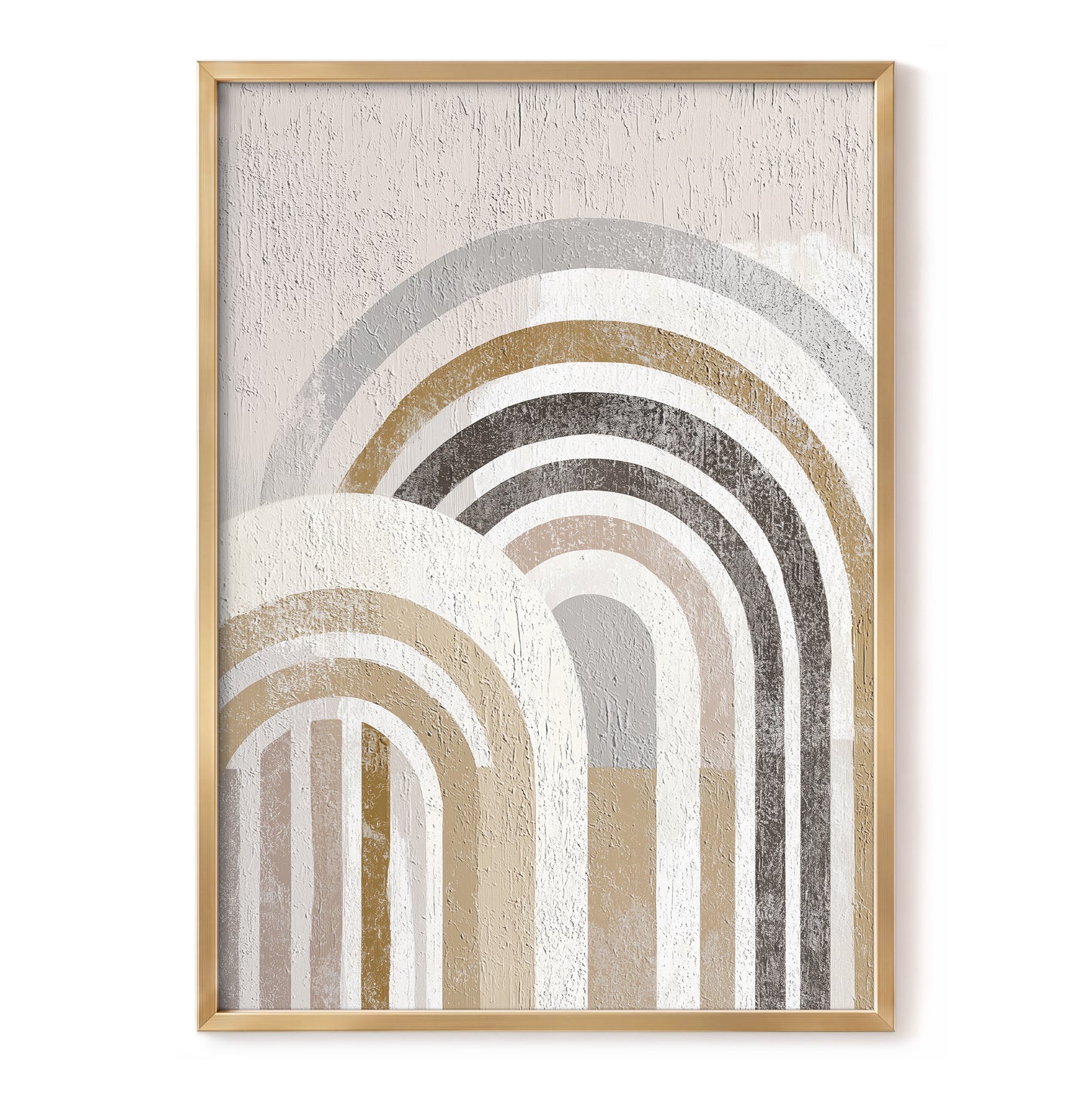 Neutral Textured Rainbow Arch Wall Art