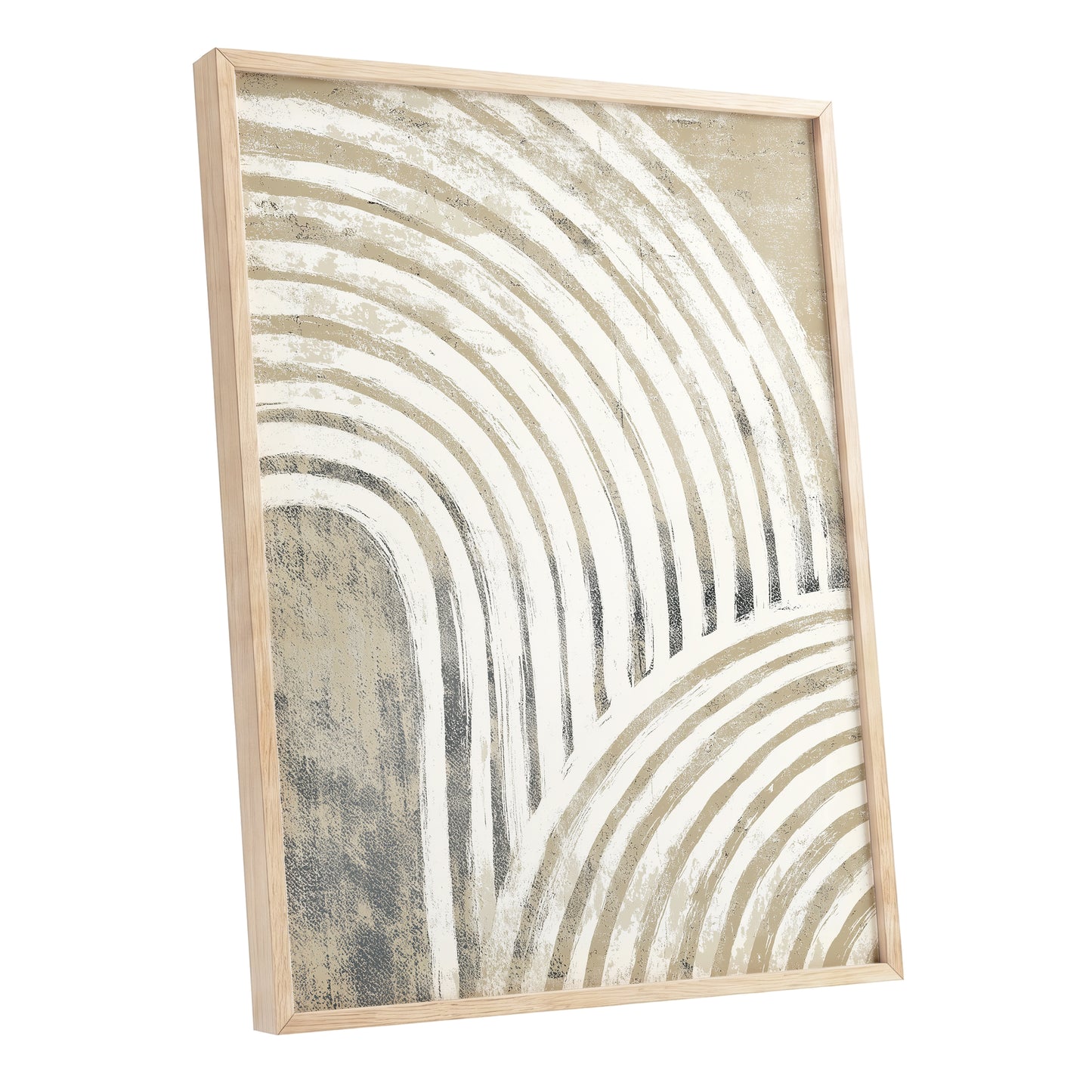 Neutral Beige Layered Rainbow Wall Art