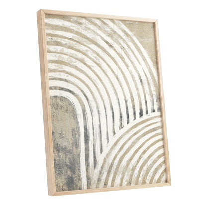 Neutral Beige Layered Rainbow Wall Art