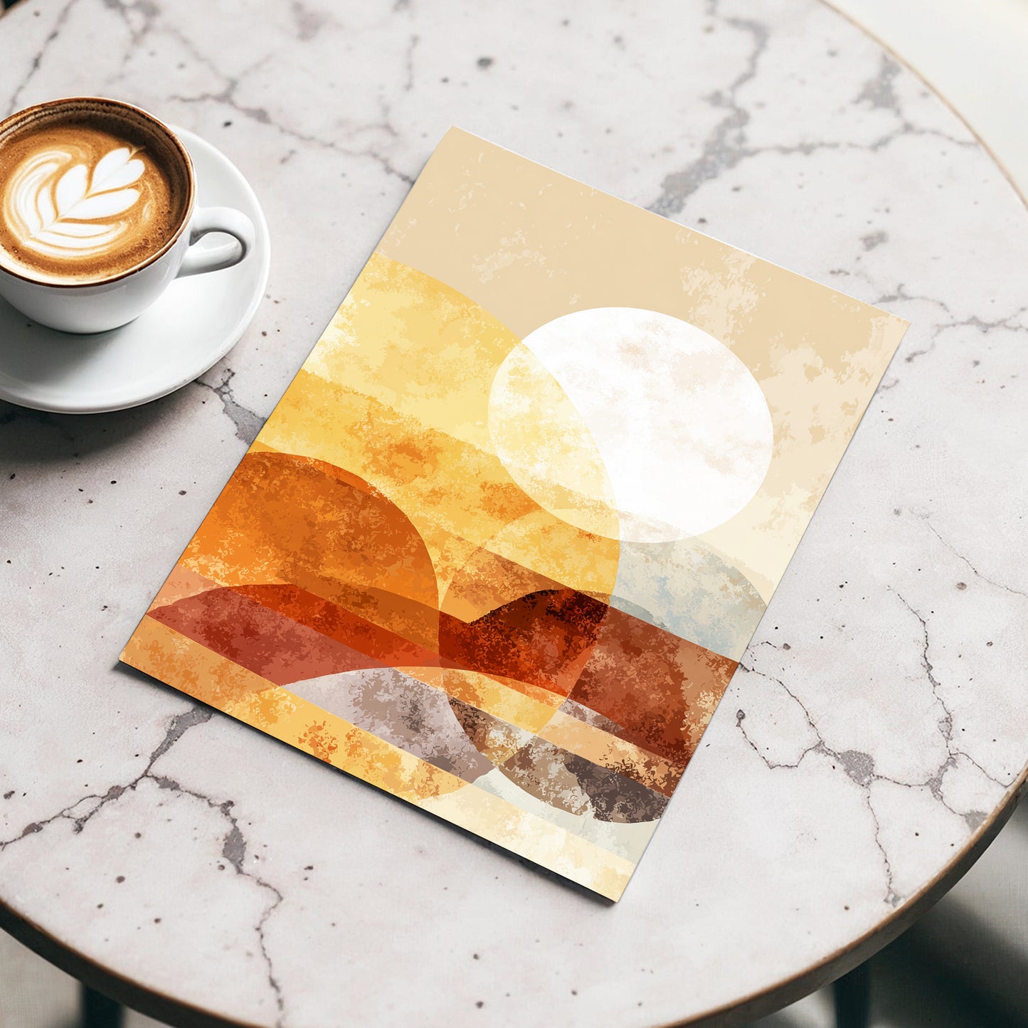 Amber Geometric Sunrise