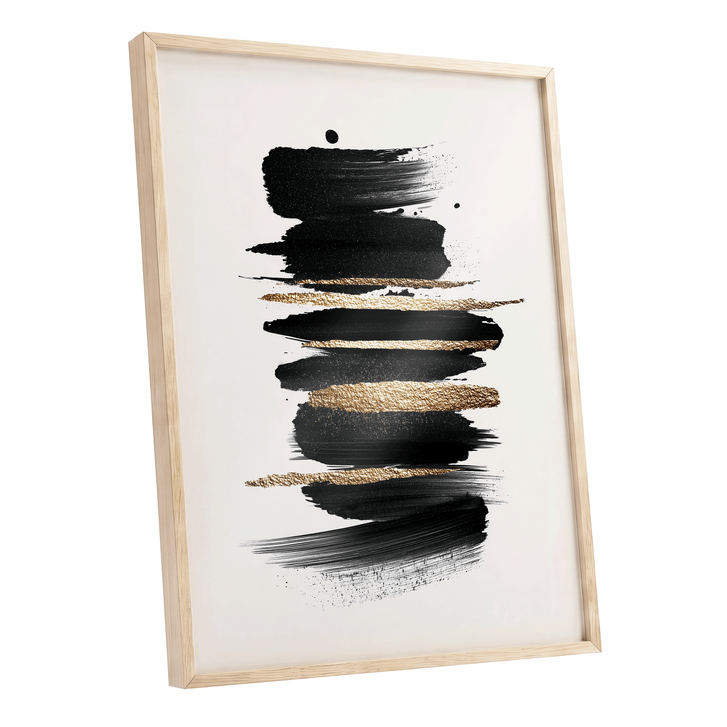 Black Gold Brushstrokes