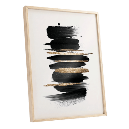 Black Gold Brushstrokes
