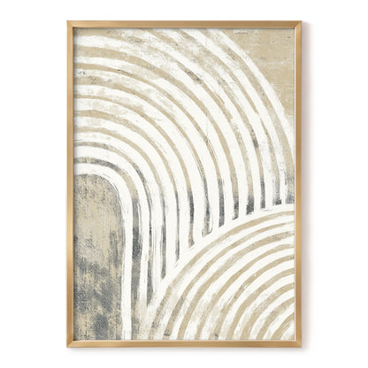Neutral Beige Layered Rainbow Wall Art