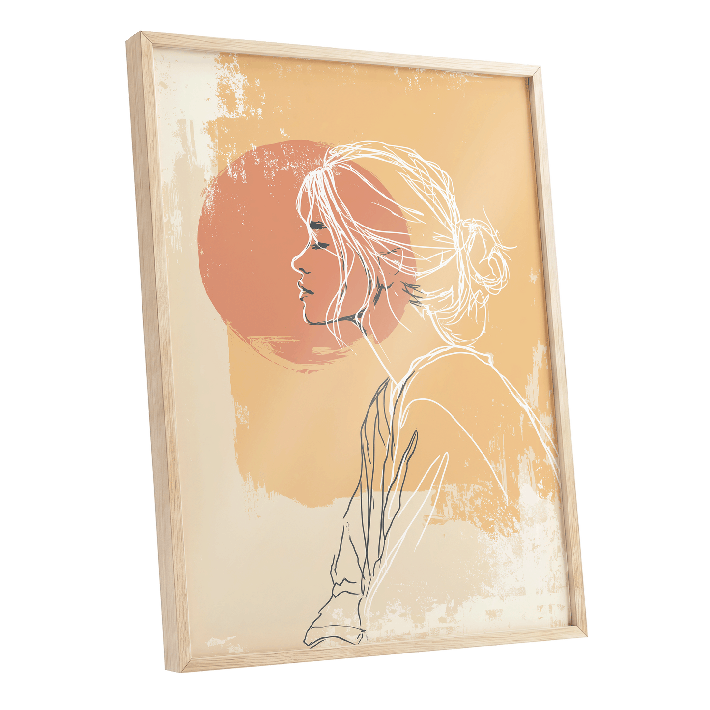 Sunlit Profile Line Art