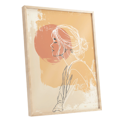 Sunlit Profile Line Art