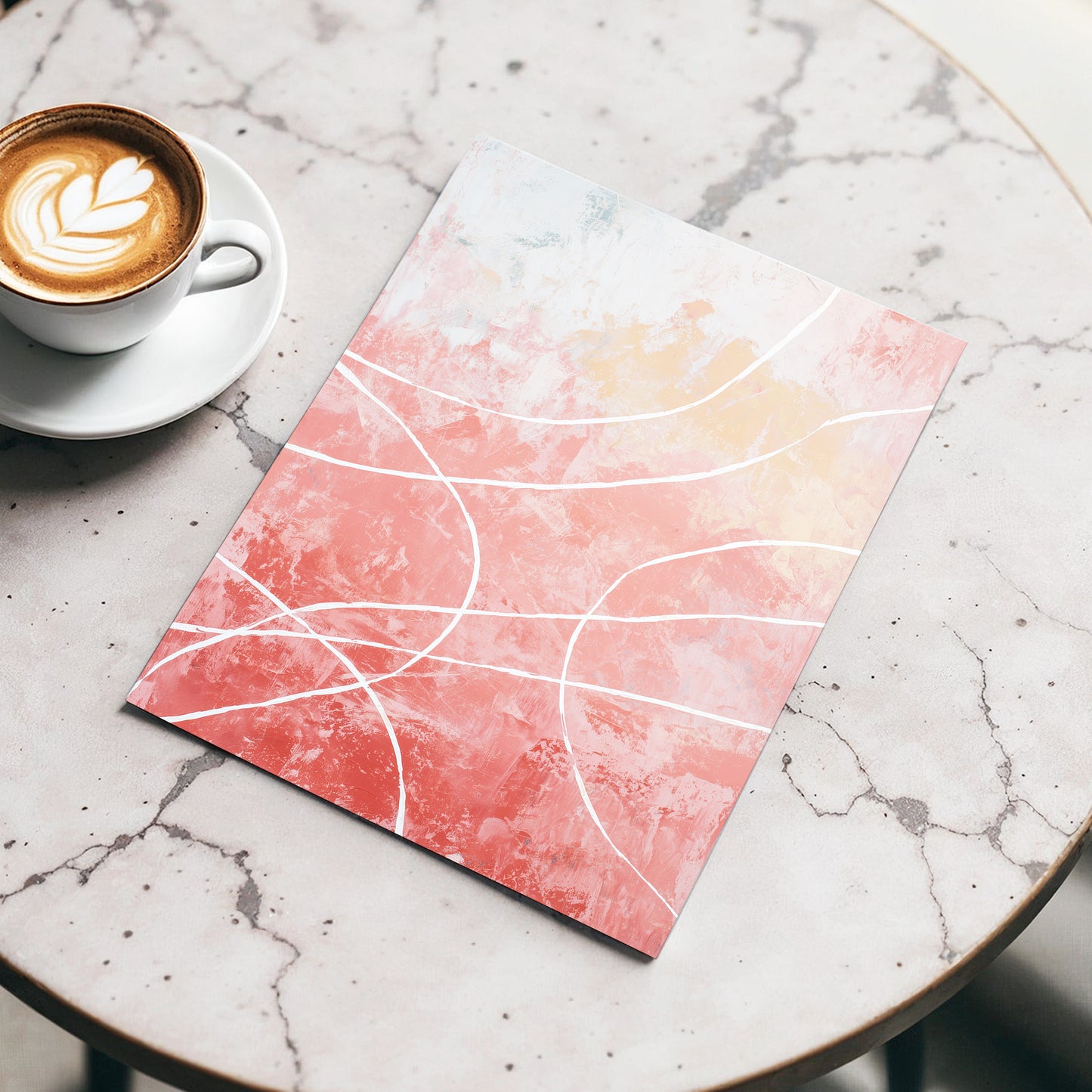 Blush Flow Line Abstract