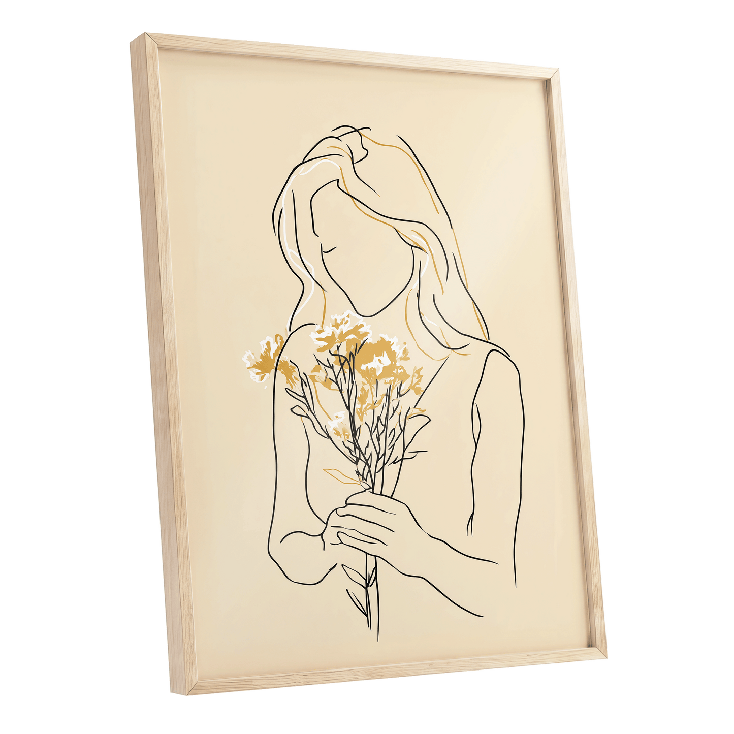 Golden Floral Silhouette