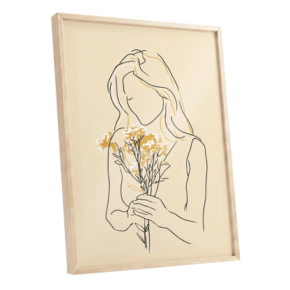 Golden Floral Silhouette