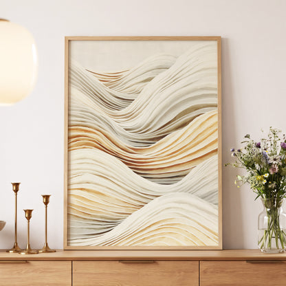 Ivory Layered Waves