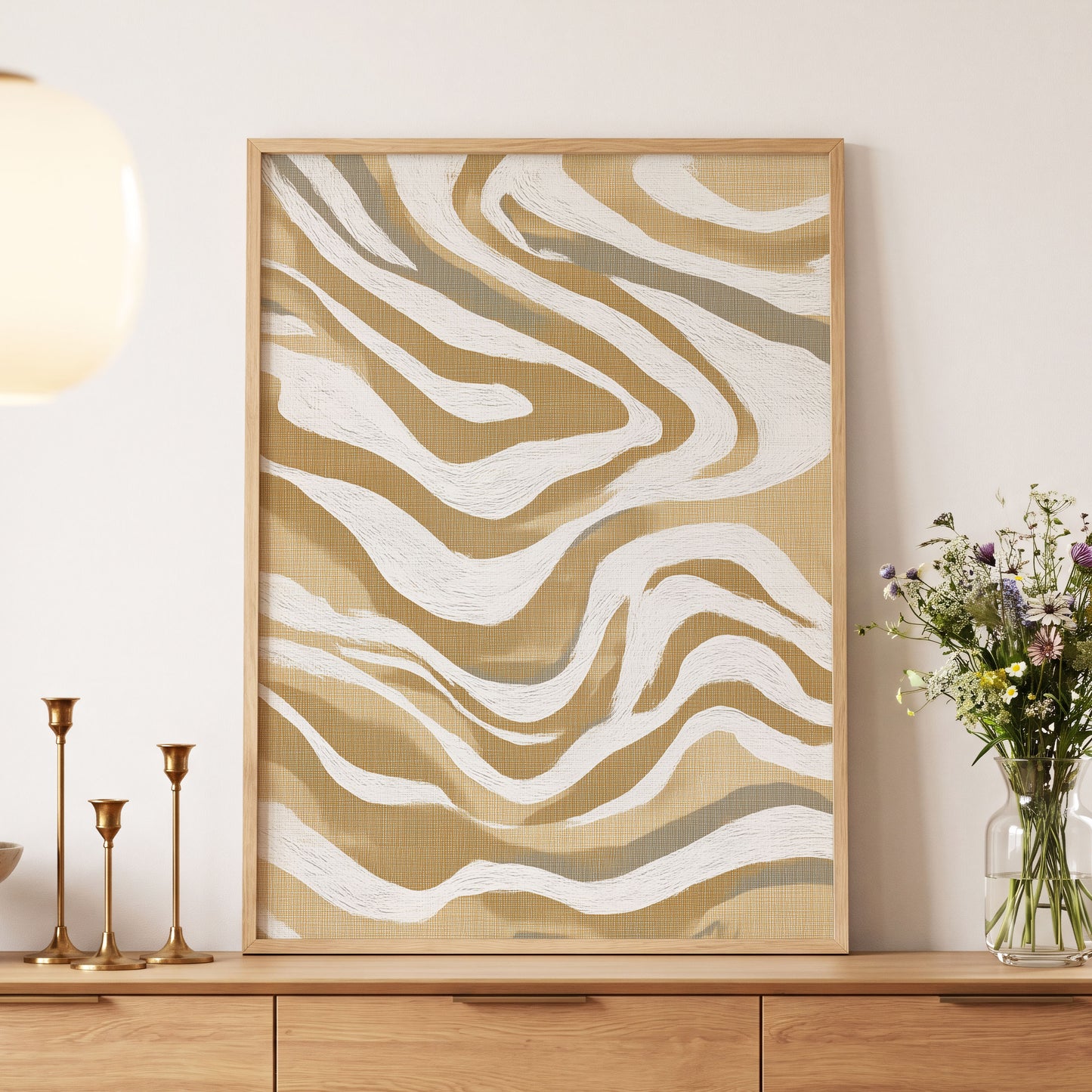 Ochre Flow Abstract
