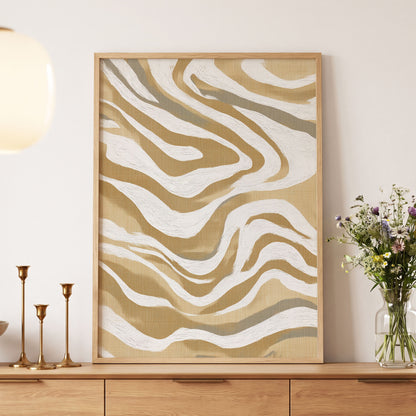 Ochre Flow Abstract
