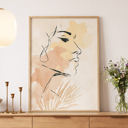 Pastel Feminine Line Art